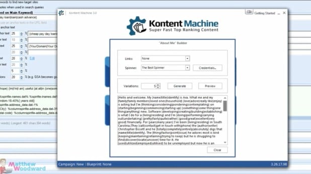 Kontent Machine About Me Profile