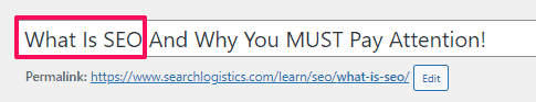 keyword in title