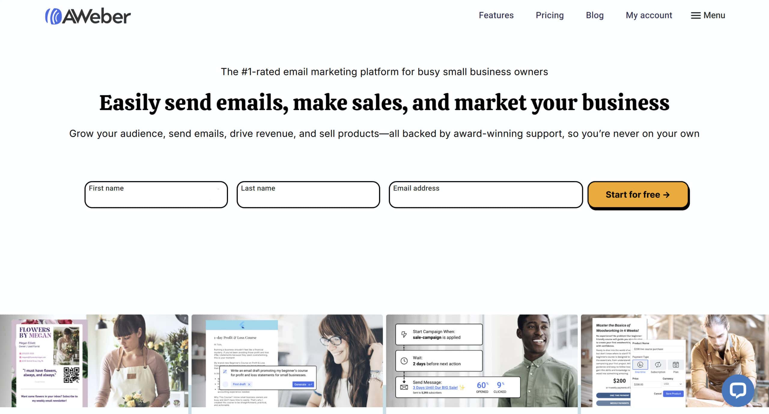 aweber homepage