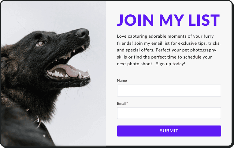 aweber sign-up form example