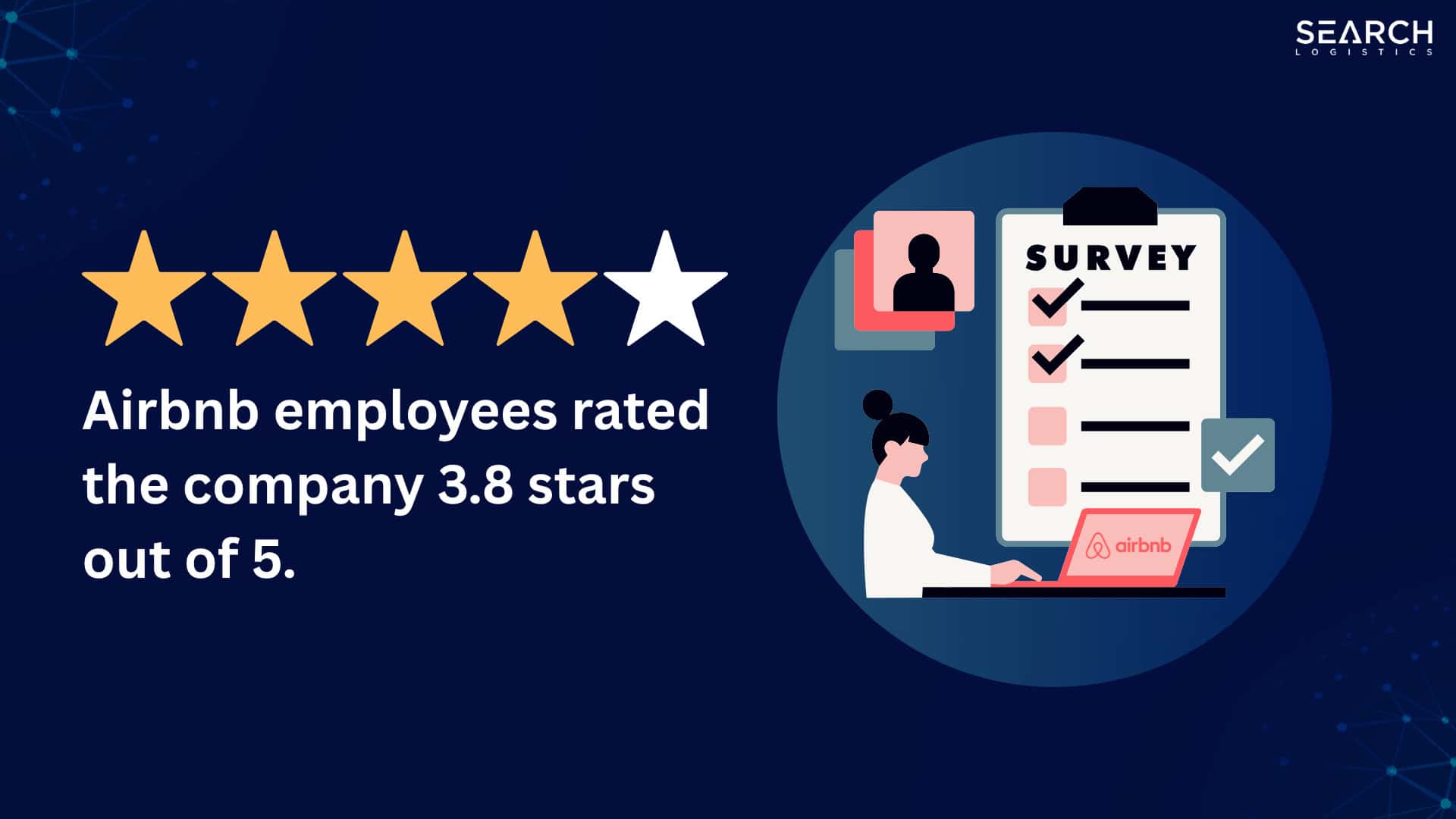 airbnb employees rated the company 3.8 stars out of 5