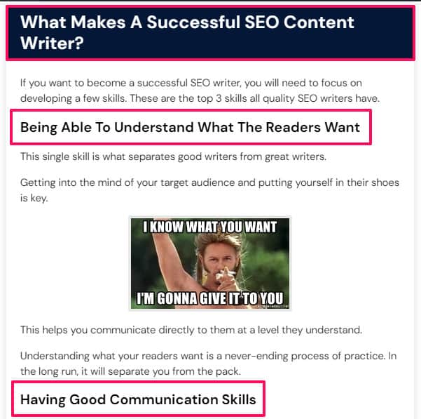 page structure exampl