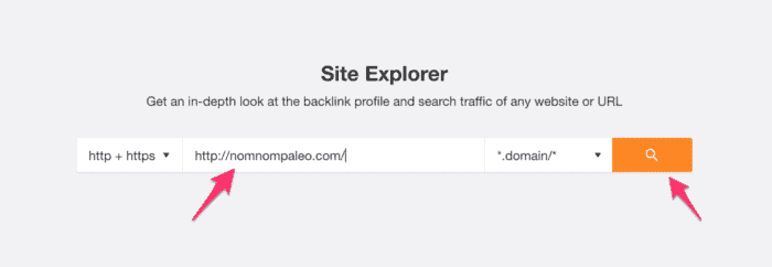 AHREFS site explorer