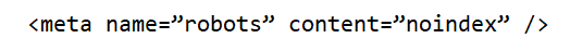 Noindex Tag Example