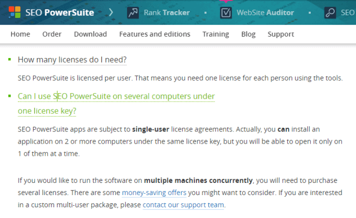 SEO PowerSuite Unique User 