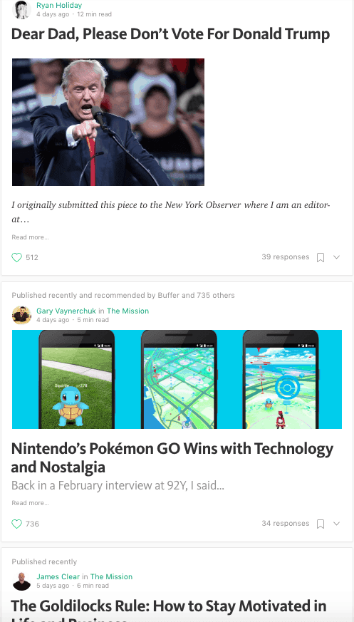medium influencer screenshot
