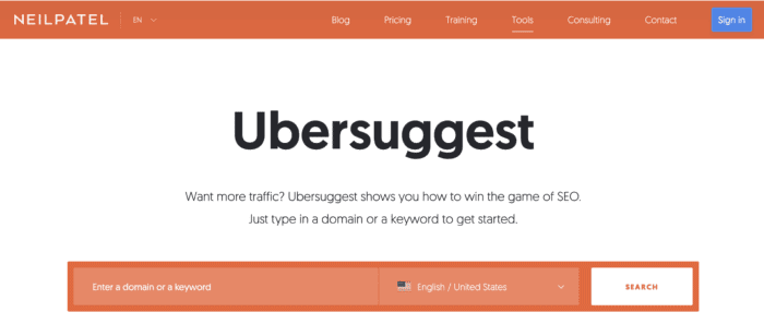 ubersuggest free semrush alternative