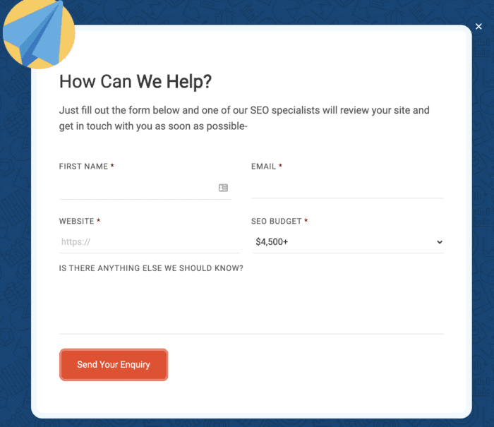 seo meeting form