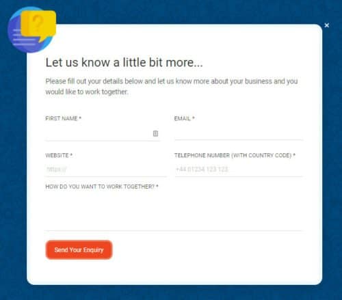 Search Logistics Partnership Form