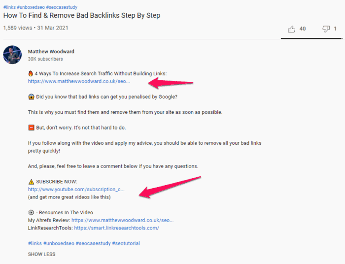 Video Description Youtube