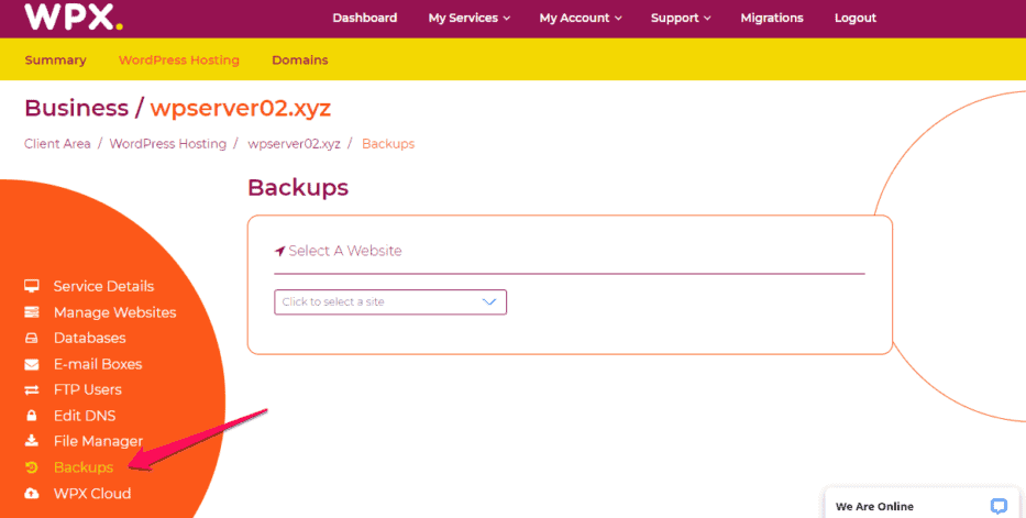 WPX Backups
