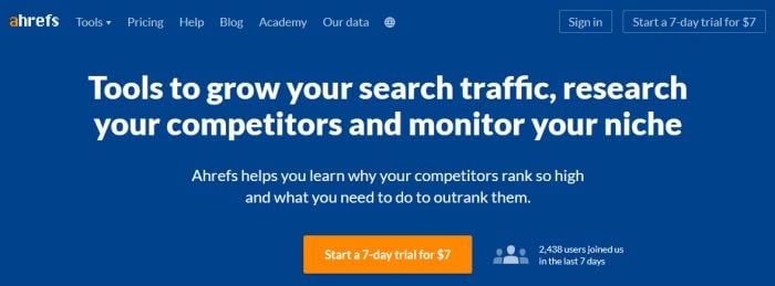 ahrefs is the best backlink checker