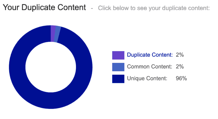 duplicate content found