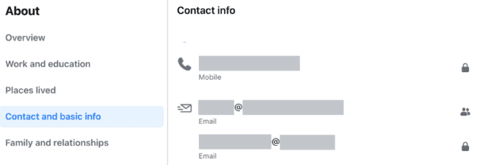 facebook profile about