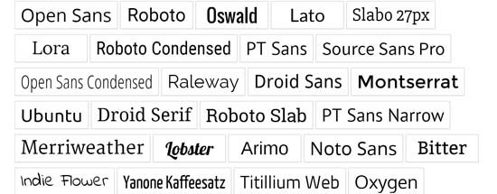 Use only the fonts you need