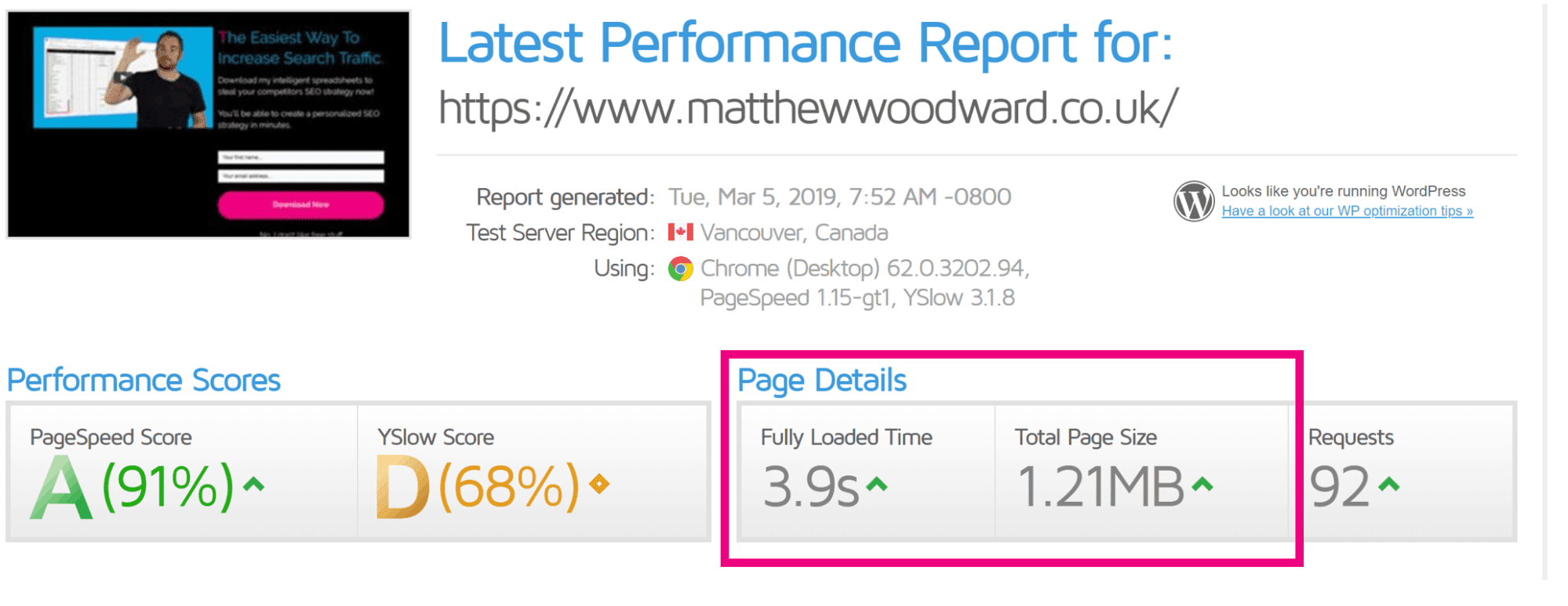 GTmetrix (SEO Audit Tool) - Northward