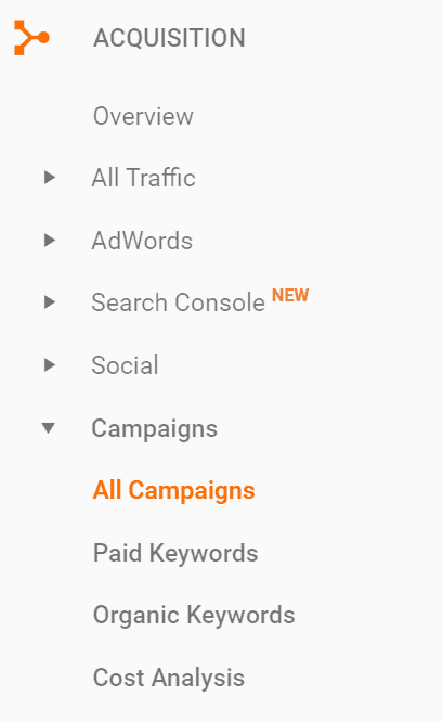 all campaigns menu