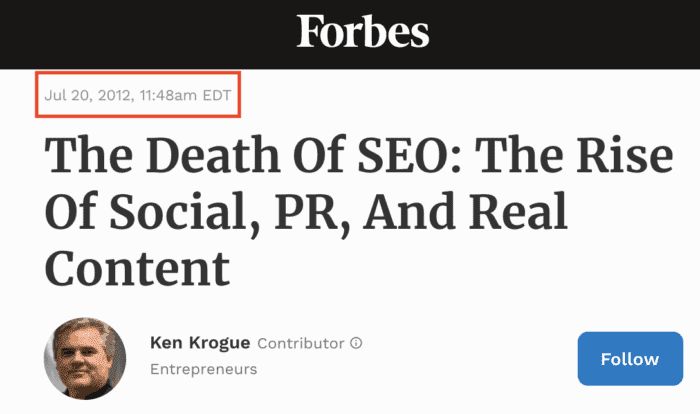 is seo dead