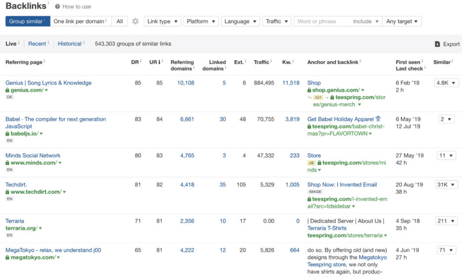 link building with ahrefs