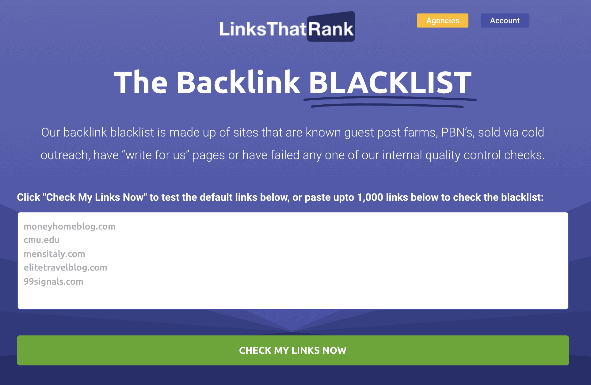 linksthatrank backlink blacklist