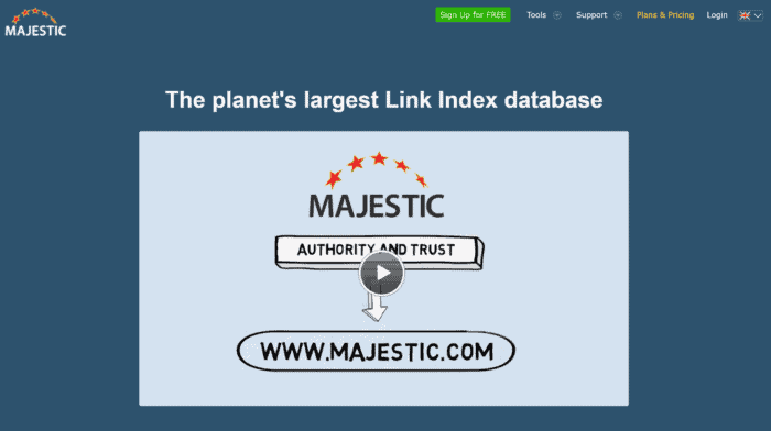 majestic homepage