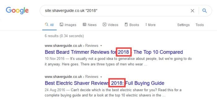 finding outdated content