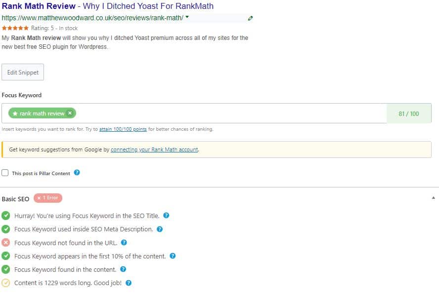 rank math free seo tool