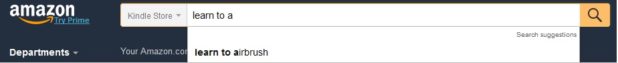 Amazon search suggestions