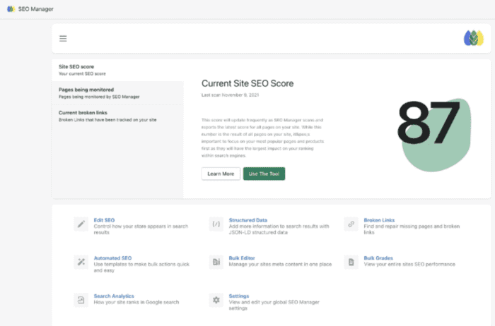 seo manager score