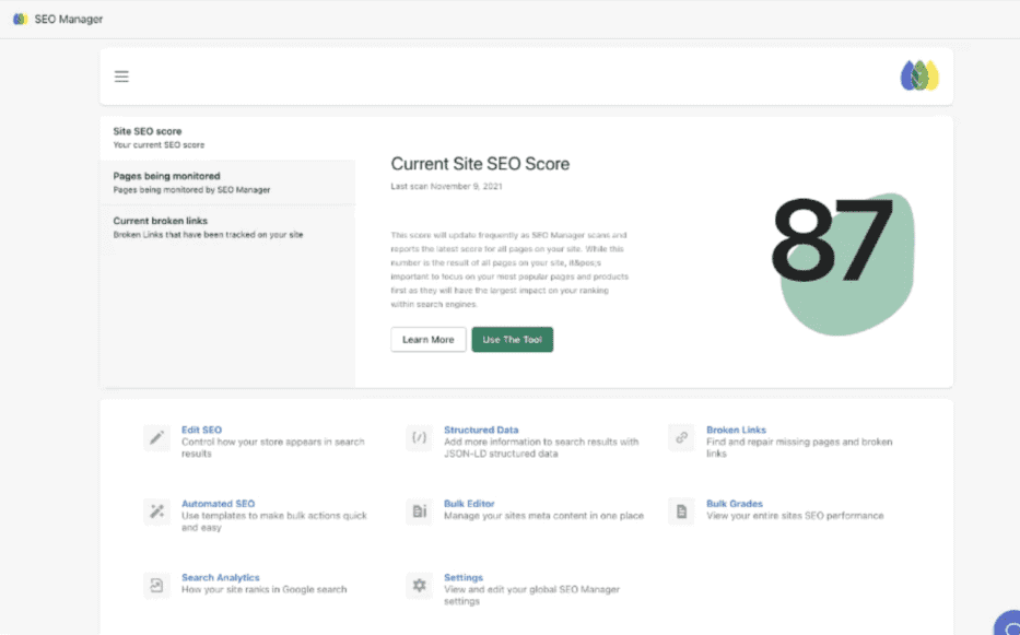 seo manager seo score