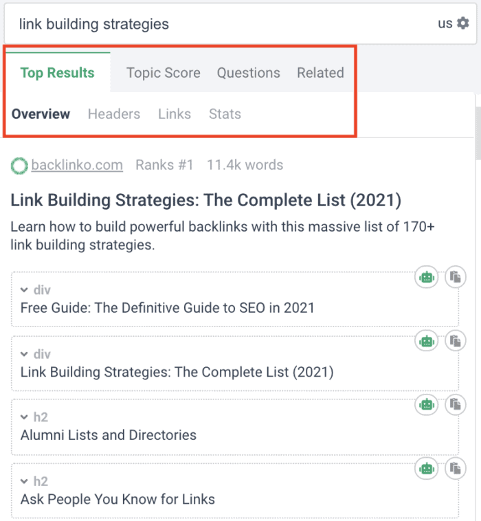 serps analysis