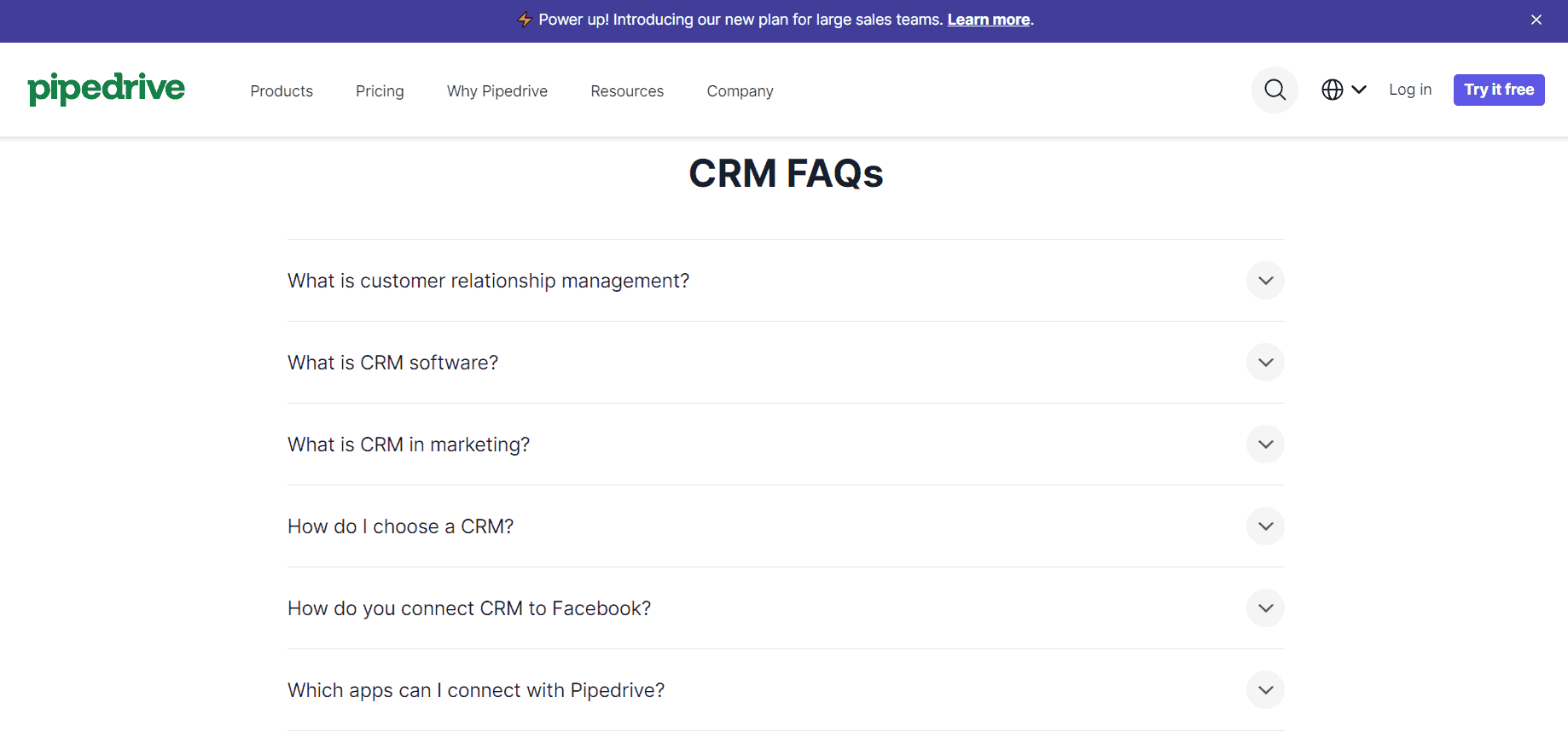 homepage faq section
