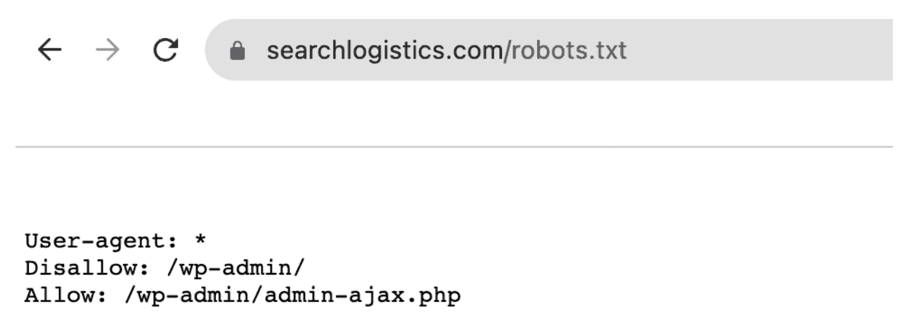 robots txt file example