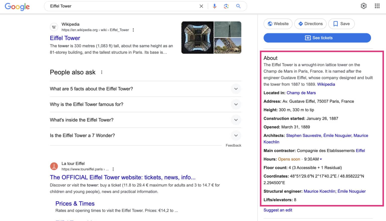 Google Knowledge Panel Sample What Is The Google Knowledge Panel?