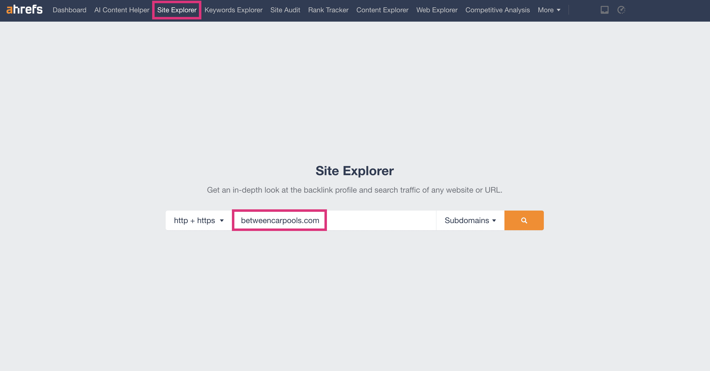 ahrefs site explorer