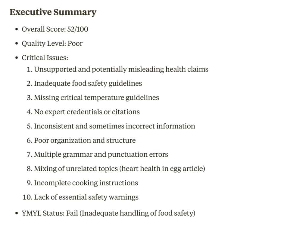 recipe low quality blog example