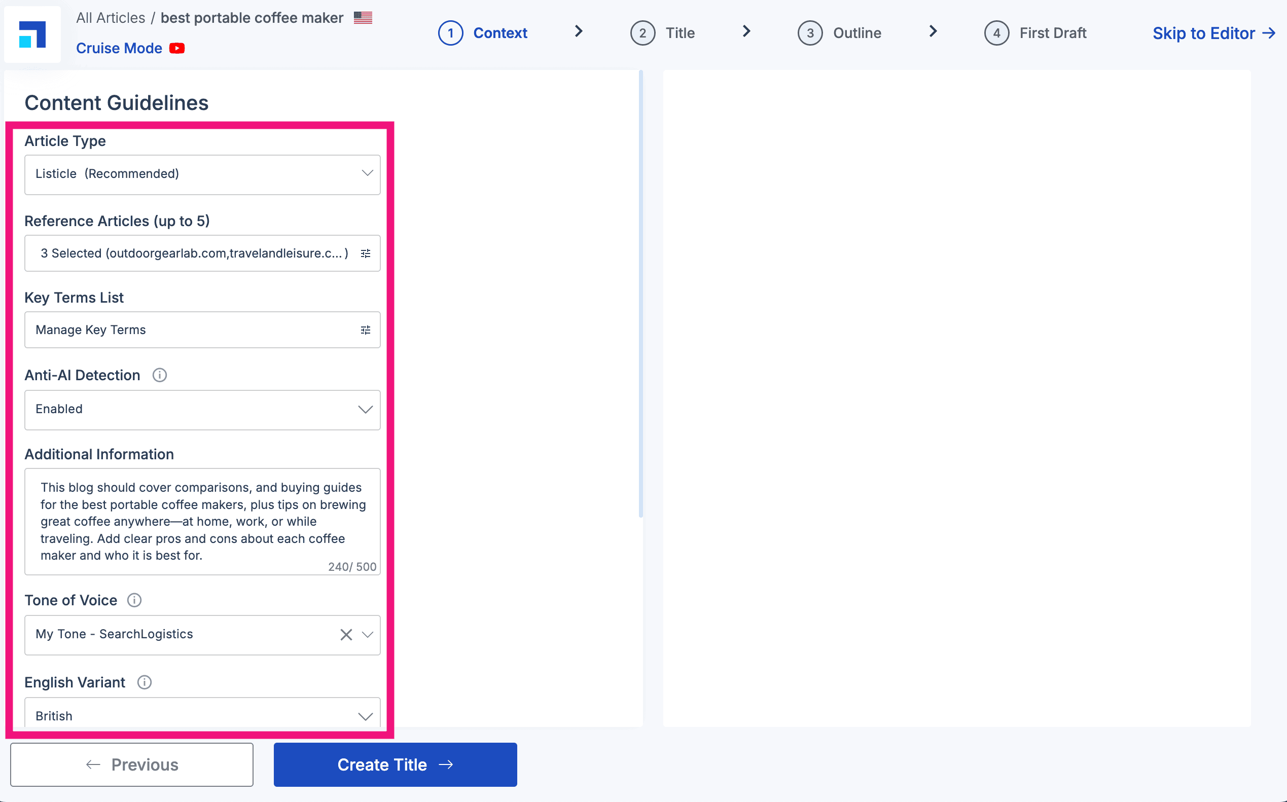 adding blog settings