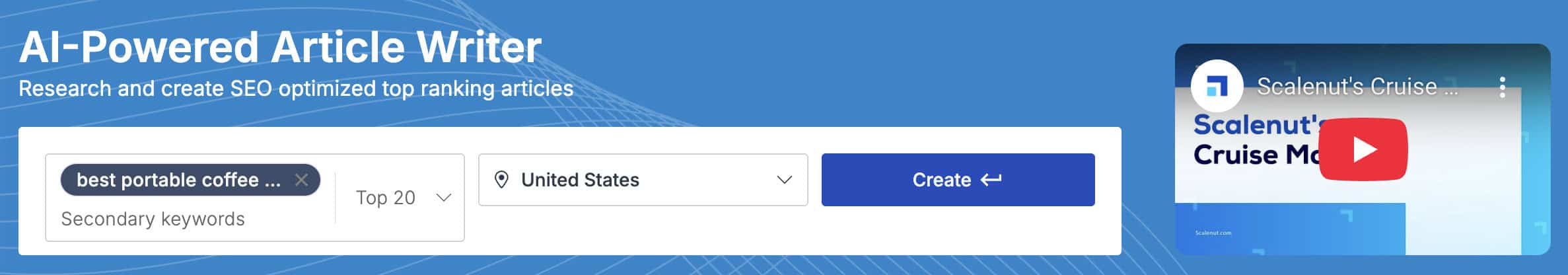 article writer add keywords and location