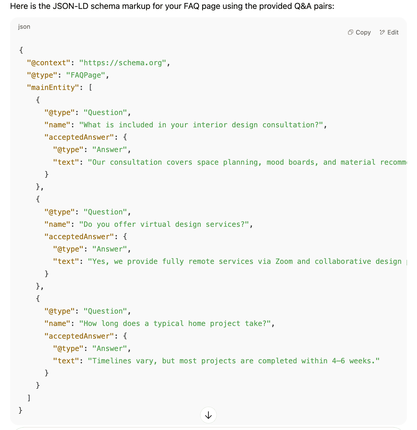 chatgpt generated organization schema