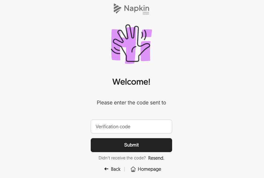 enter verification code