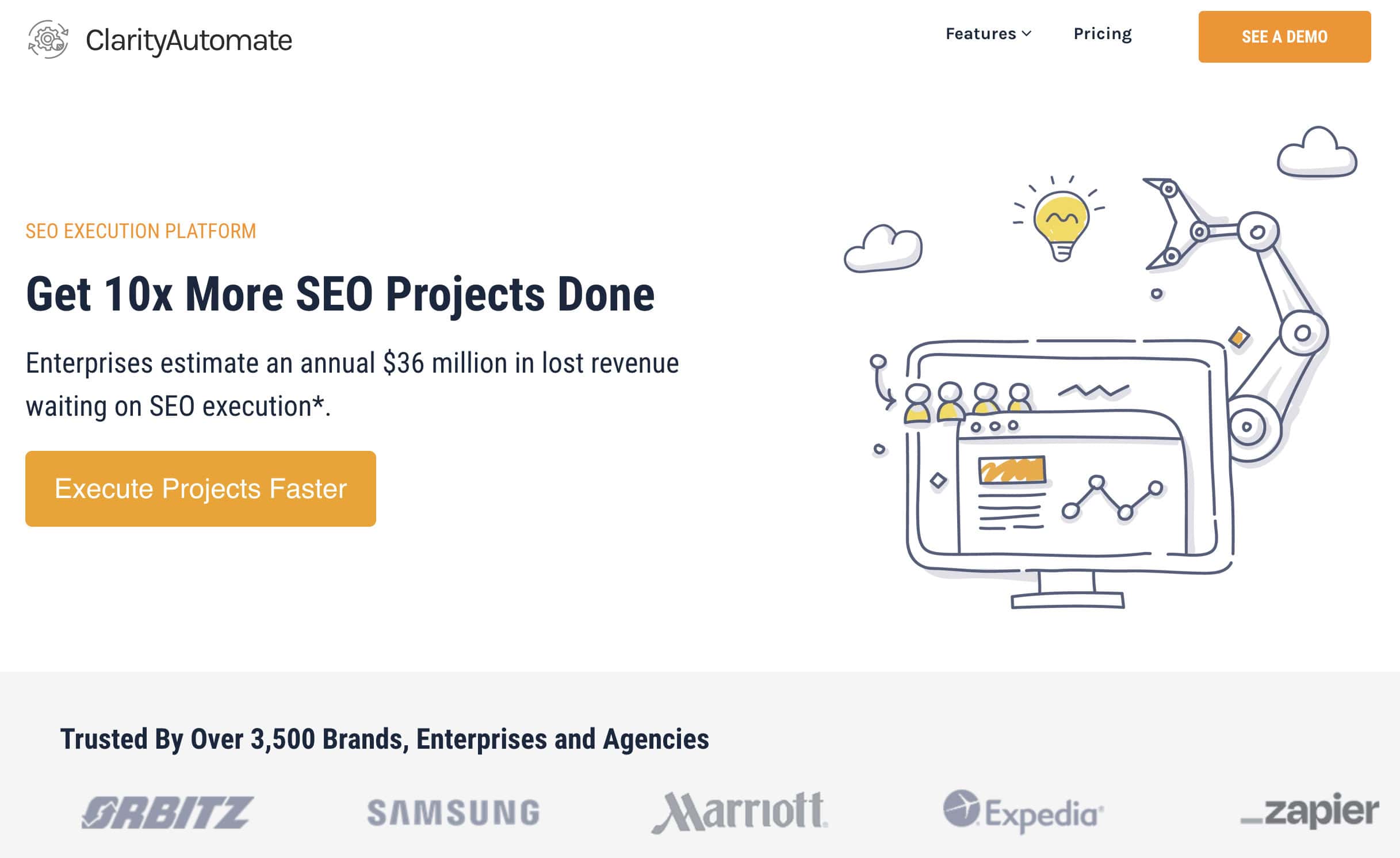 seo clarity automate features