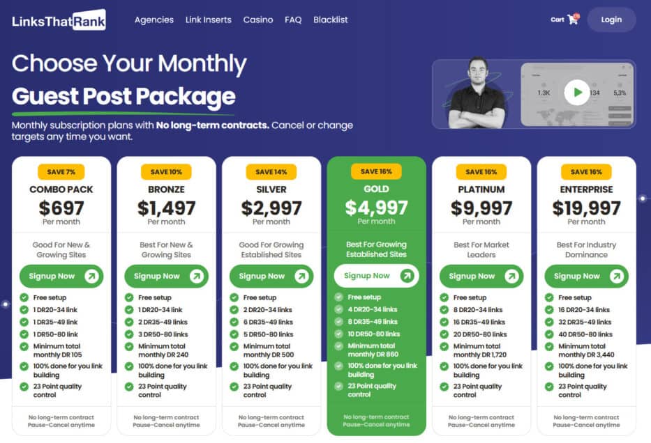 Discounted White Label Link Building Service Page Example