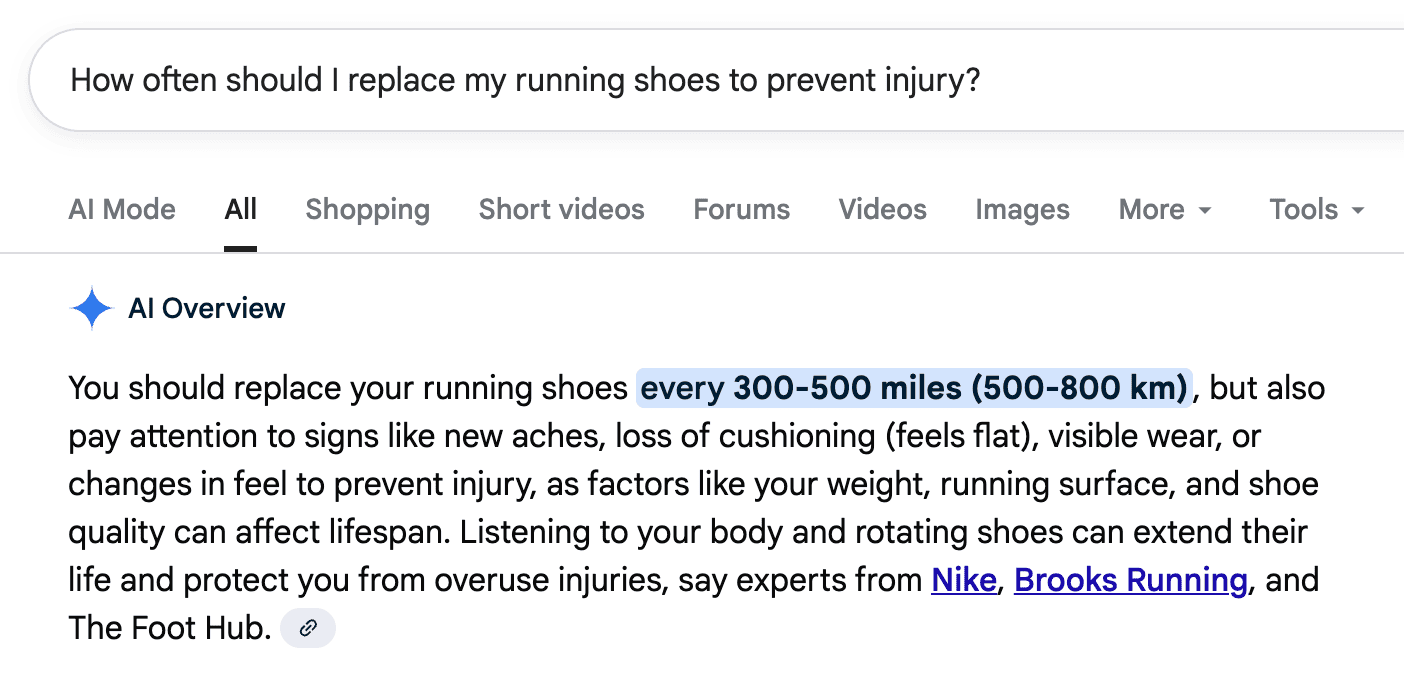 ai overview answer to faq