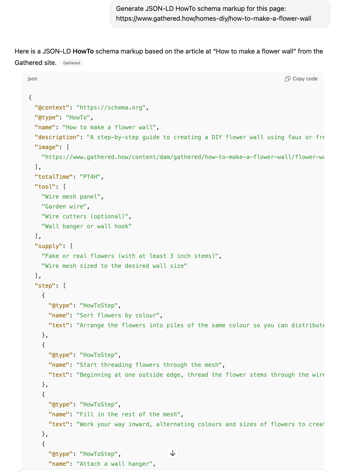 howto schema markup by ChatGPT