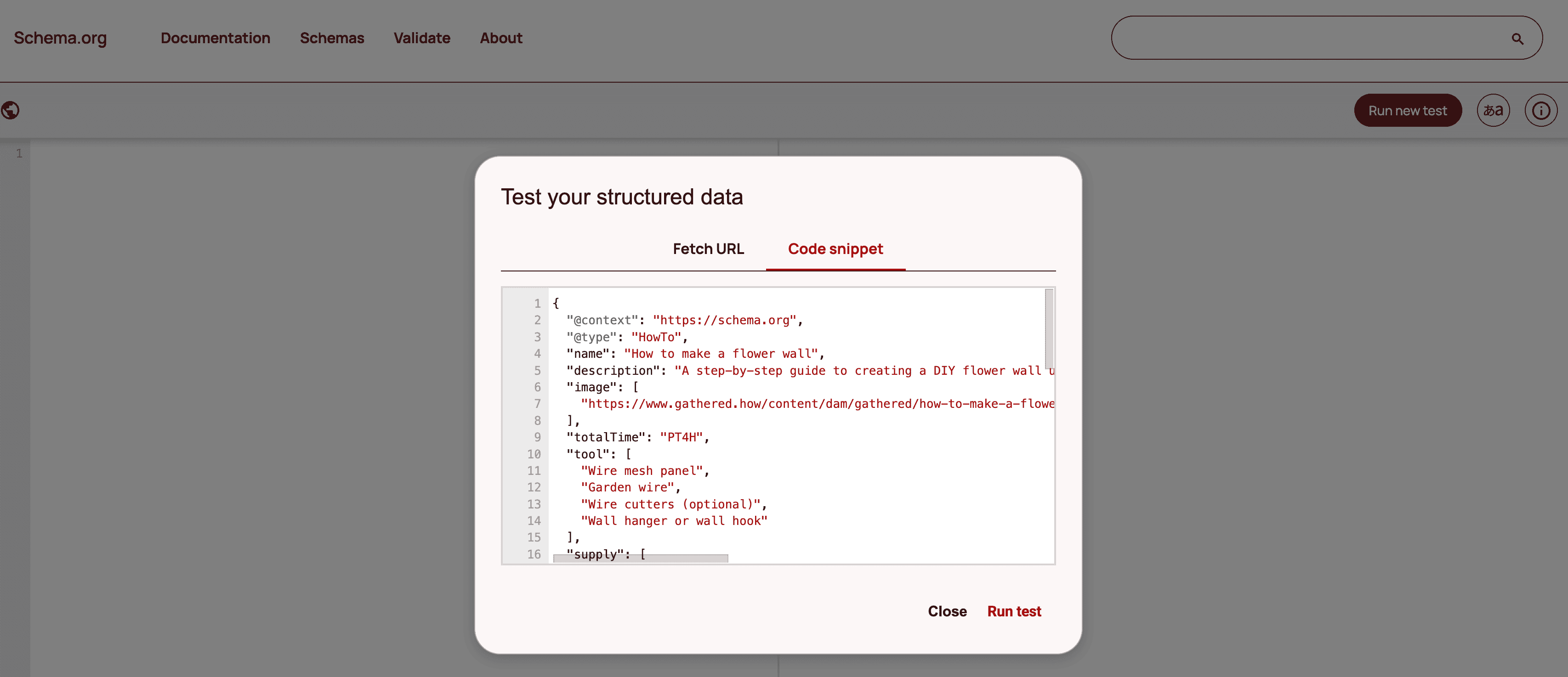 test your structure data
