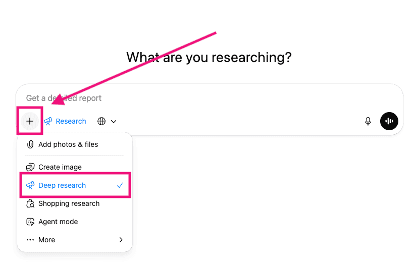 chatgpt deep research feature