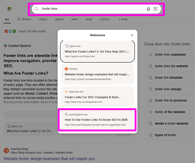 copilot answer citation sources