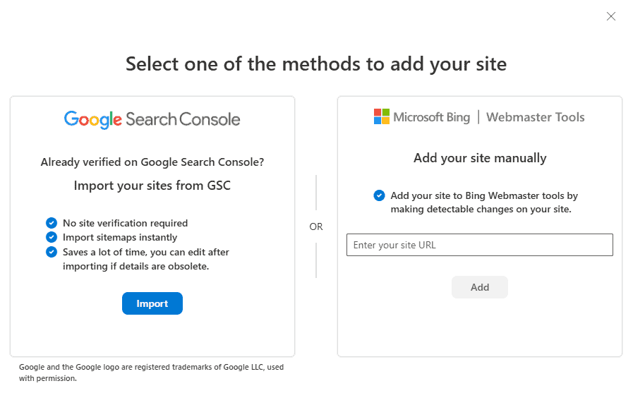 bing webmaster tools sign up