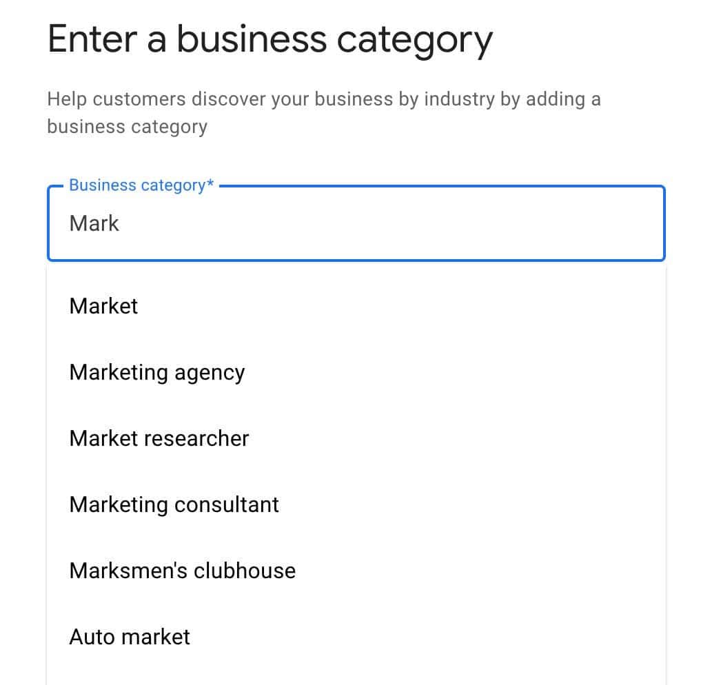 Add A Business Category