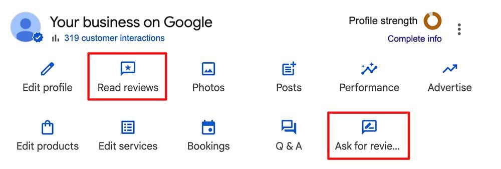 Ask for Google reviews